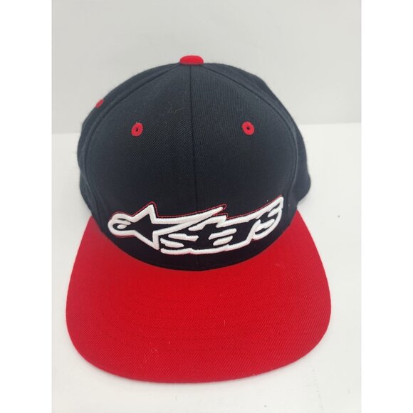 Alpinestars Black & Red Snap Back Hat One Size Fits Most Trucker - Picture 1 of 9